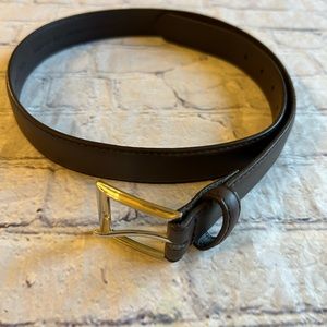 BEVERLY HILLS POLO CLUB MENS BROWN BONDED LEATHER CLASSIC BELT SIZE 32